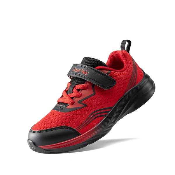 Kids’ Lightweight Running Shoes - RED/BLACK -  0