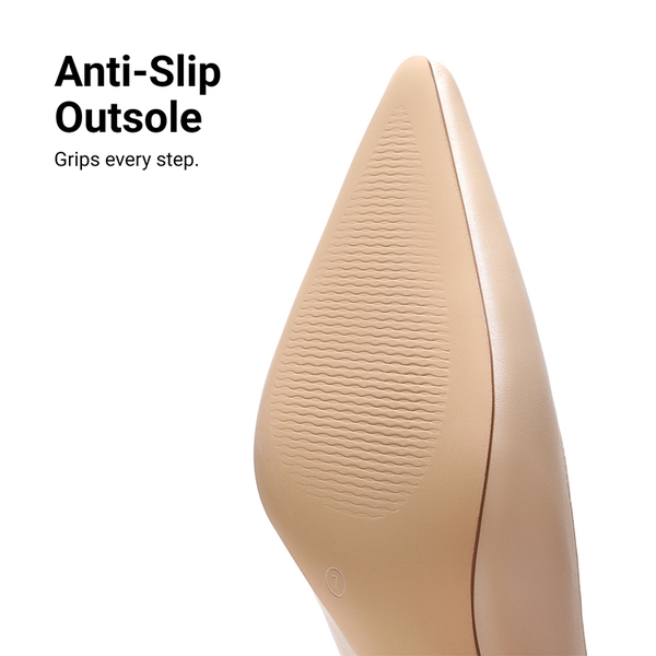 Women’s Pointed Toe Slingback Heels - NUDE - 7