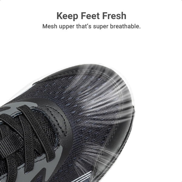 Kids’ Lightweight Running Shoes - BLACK/BLUE - 3