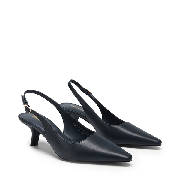 Women’s Pointed Toe Slingback Heels - NAVY - 3
