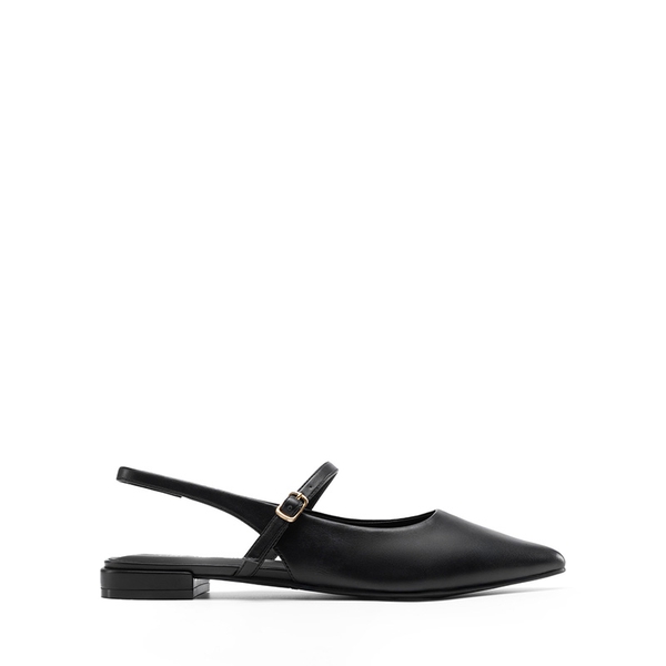 Women’s Pointed Toe Slingback Flats - BLACK - 3