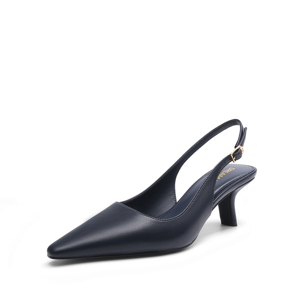 Women’s Pointed Toe Slingback Heels - NAVY -  0