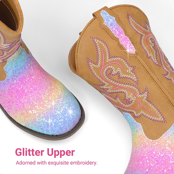 Girls’ Glitter Cowboy Boots - RAINBOW - 2
