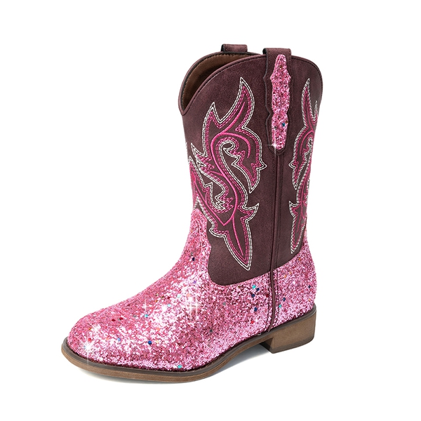Girls’ Glitter Cowboy Boots - PINK -  0