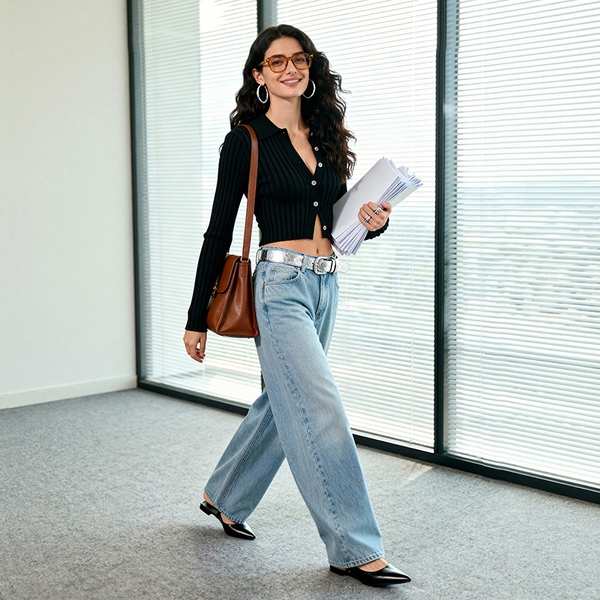 Women’s Pointed Toe Slingback Flats - BLACK - 1