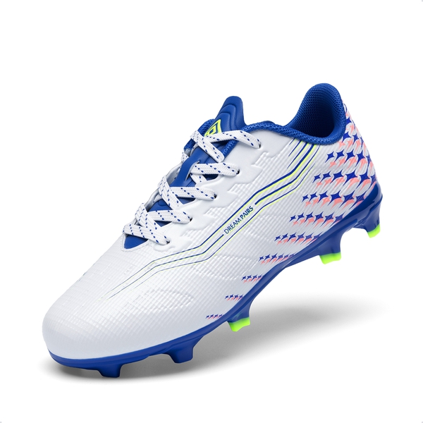 Kids’ Soccer Cleats with Three-Zone Studs - WHITE -  0