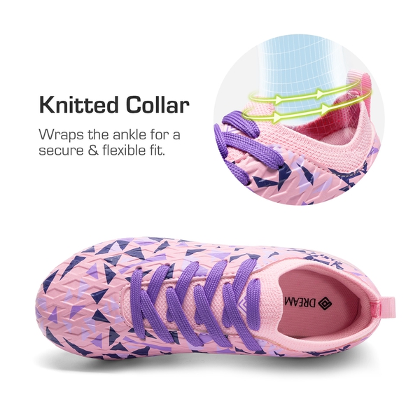 Kids’ Soccer Cleats for Boys & Girls - PINK/PURPLE - 5