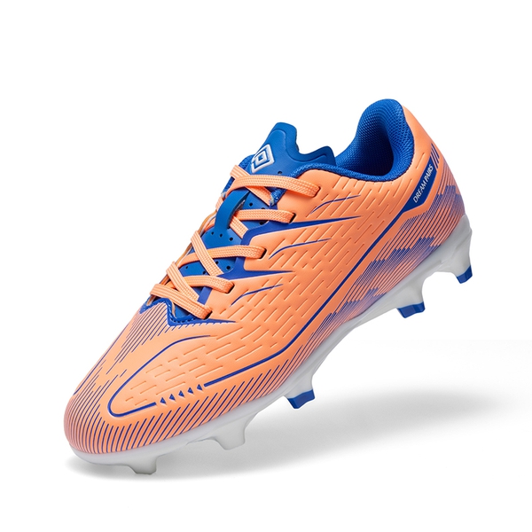 Lightweight Three-Zone Stud Kids' Soccer Cleats for Boys & Girls - ORANGE -  0