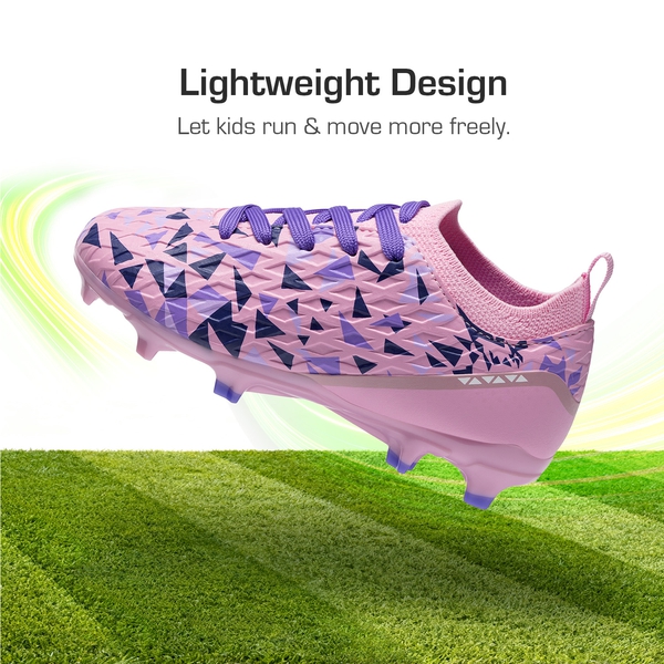 Kids’ Soccer Cleats for Boys & Girls - PINK/PURPLE - 7