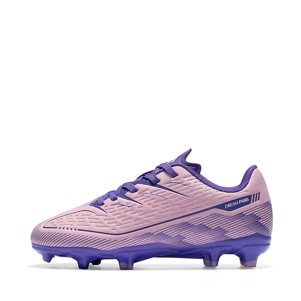 Lightweight Three-Zone Stud Kids' Soccer Cleats for Boys & Girls - PINK/PURPLE - 1