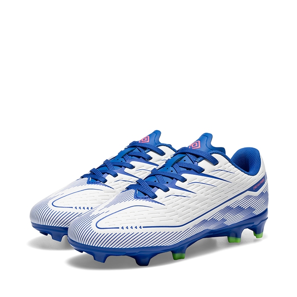 Lightweight Three-Zone Stud Kids' Soccer Cleats for Boys & Girls - WHITE/BLUE - 2