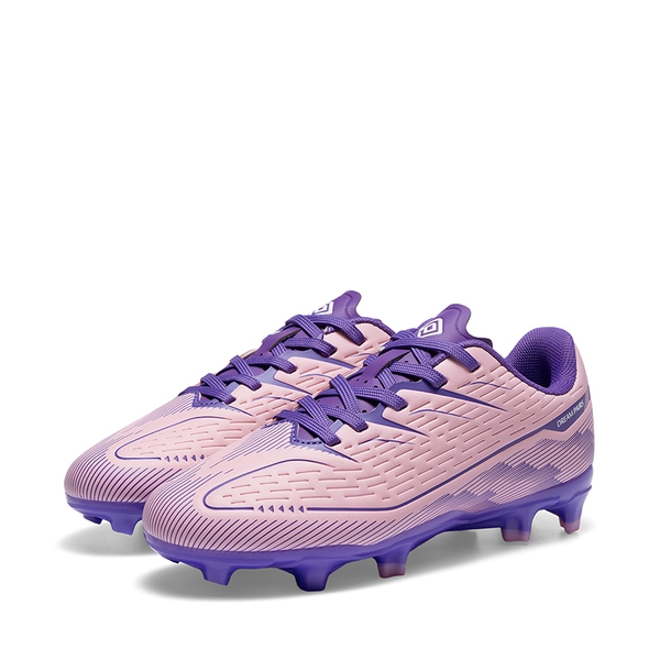 Lightweight Three-Zone Stud Kids' Soccer Cleats for Boys & Girls - PINK/PURPLE - 2