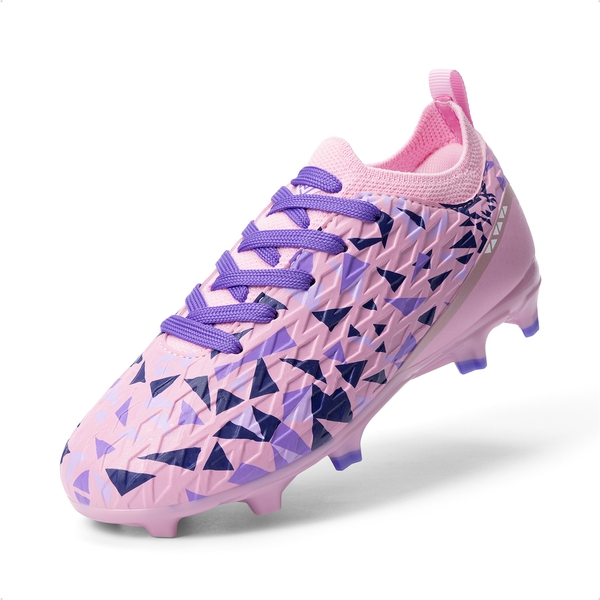 Kids’ Soccer Cleats for Boys & Girls - PINK/PURPLE -  0