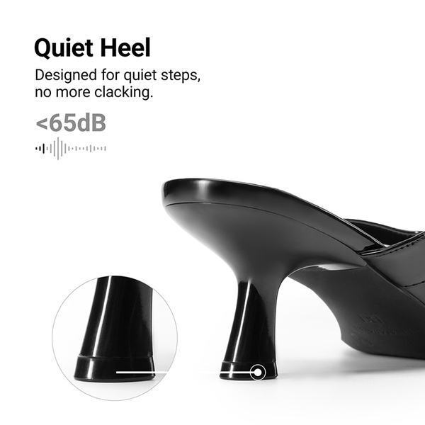 Dreamy Women’s Kitten Heel Thong Sandals - BLACK-PAT - 7