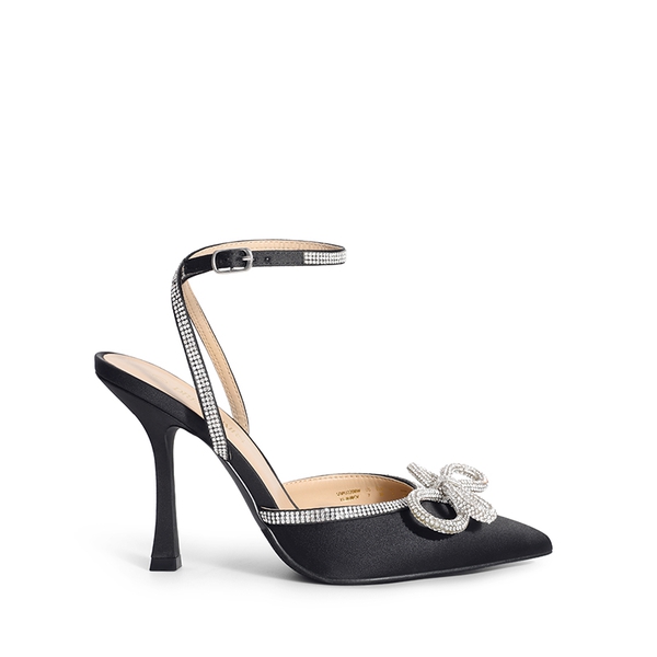 Dreamy Destiny Stiletto Rhinestone Strap Pumps - BLACK - 3