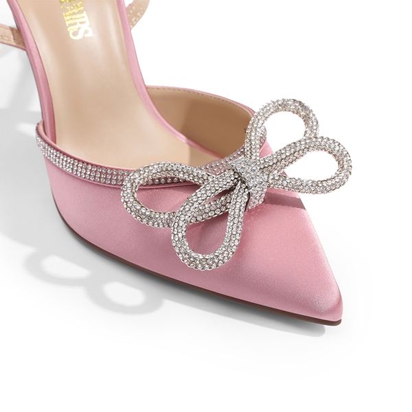 Dreamy Destiny Stiletto Rhinestone Strap Pumps - PINK - 4