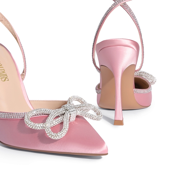 Dreamy Destiny Stiletto Rhinestone Strap Pumps - PINK - 5
