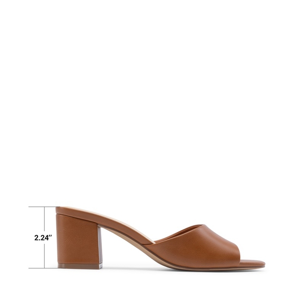 Dreamy Women’s Square Toe Low Heel Mules - BROWN - 3