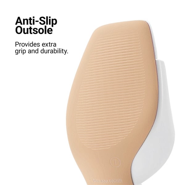 Women’s Square Toe Low Heel Mules - WHITE - 7