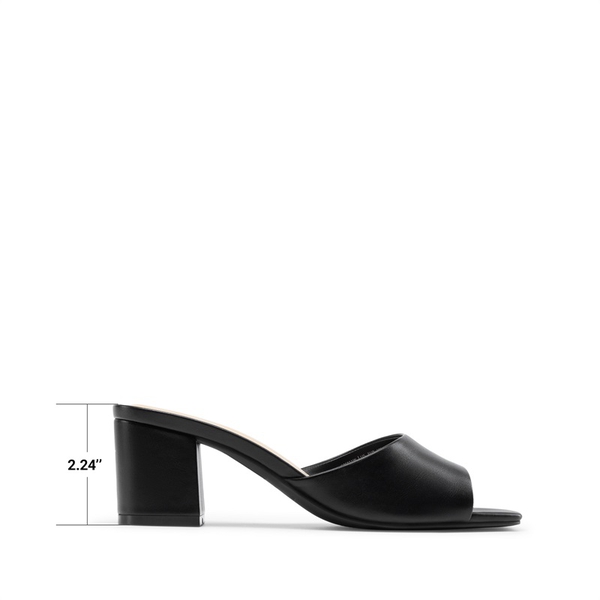 Dreamy Women’s Square Toe Low Heel Mules - BLACK - 3