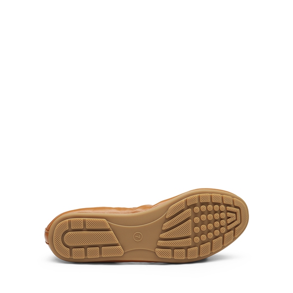 Women’s Wide-Toe Ballet Flats with Arch Support - BROWN - 4