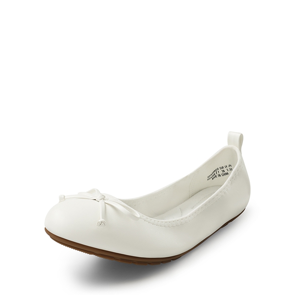 Ascenelle Women’s Wide-Toe Ballet Flats with Arch Support - WHITE -  0