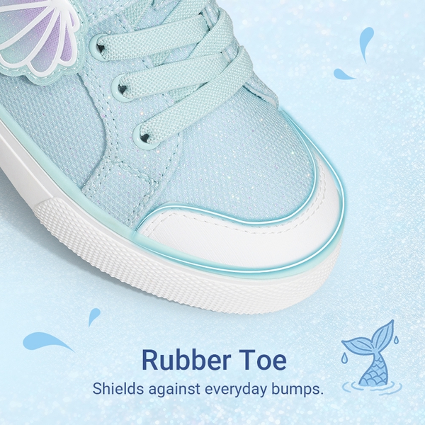 Toddler Girls’ Protective Rubber Toe Sneakers  - BLUE - 2