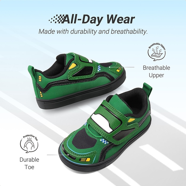 Toddler Boys’ Shoes with Hook-and-Loop Closure - GREEN - 4