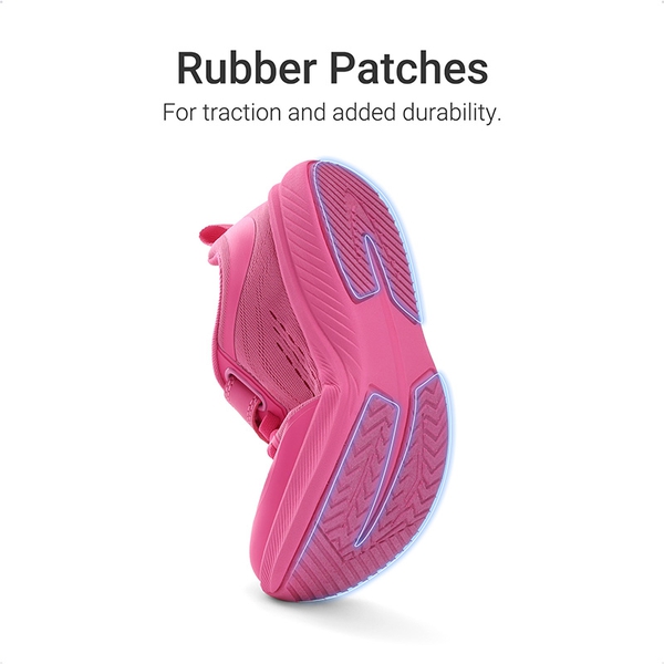 Kids’ Wide Toe Box Running Shoes - ROSE RED - 4