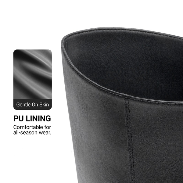 Women’s Retro Square Toe Block Heel Western Boots - BLACK - 6