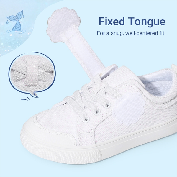 Toddler Girls’ Protective Rubber Toe Sneakers  - WHITE - 3