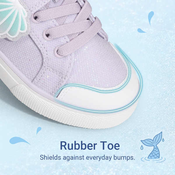 Toddler Girls’ Protective Rubber Toe Sneakers  - PURPLE - 2