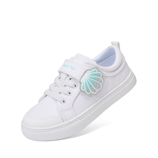 Toddler Girls’ Protective Rubber Toe Sneakers  - WHITE -  0