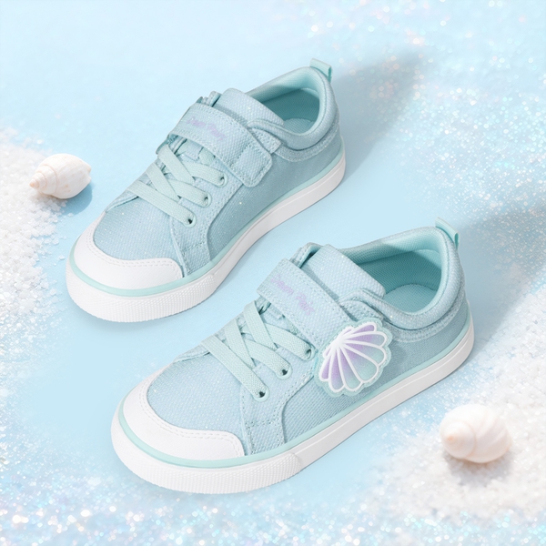 Toddler Girls’ Protective Rubber Toe Sneakers  - BLUE - 5