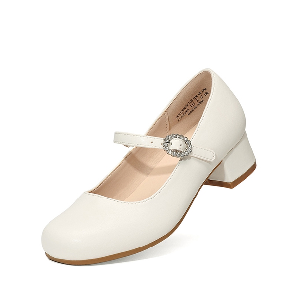 Girls’ Square Toe Heels - IVORY -  0