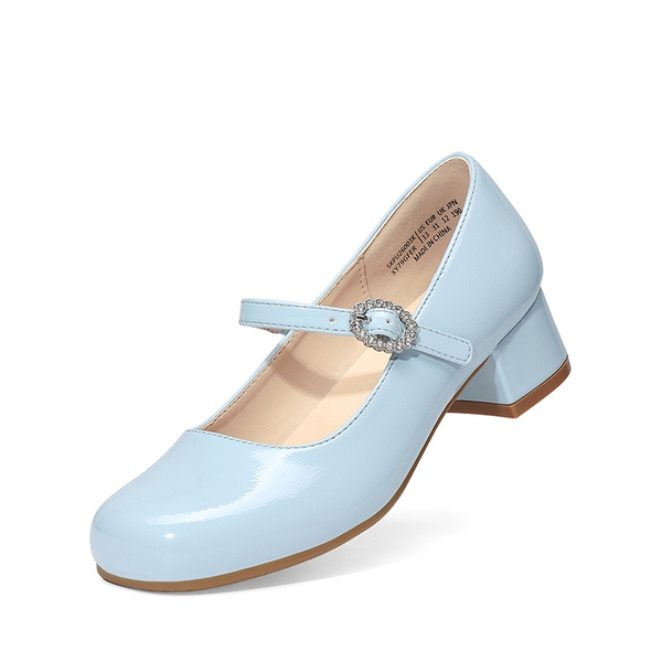 Girls’ Square Toe Heels - LIGHT BLUE -  0