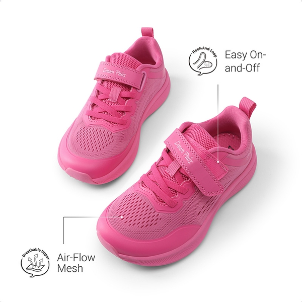 Kids’ Wide Toe Box Running Shoes - ROSE RED - 3