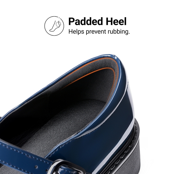Women’s Chunky Mary Jane Pumps with Padded Collar - NAVY - 6