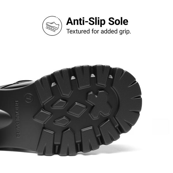 Women’s Chunky Mary Jane Pumps with Padded Collar - BLACK-PAT - 7