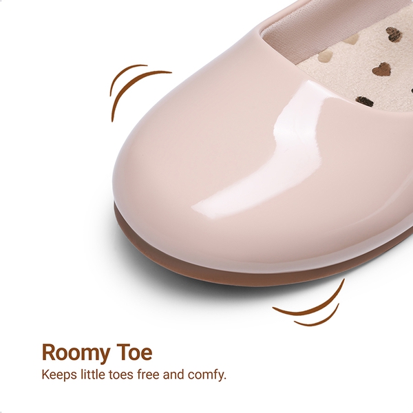 Girls’ Mary Jane Flats with Arch Support - NUDE - 6