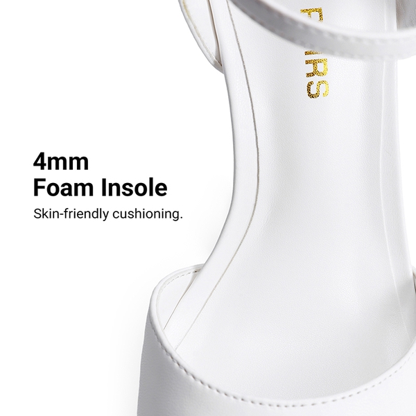 Women’s Platform Stiletto Heels with Cushioned Insole - WHITE - 6