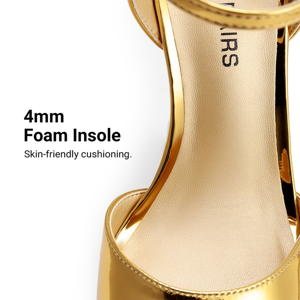 Women’s Platform Stiletto Heels with Cushioned Insole - GOLD - 6
