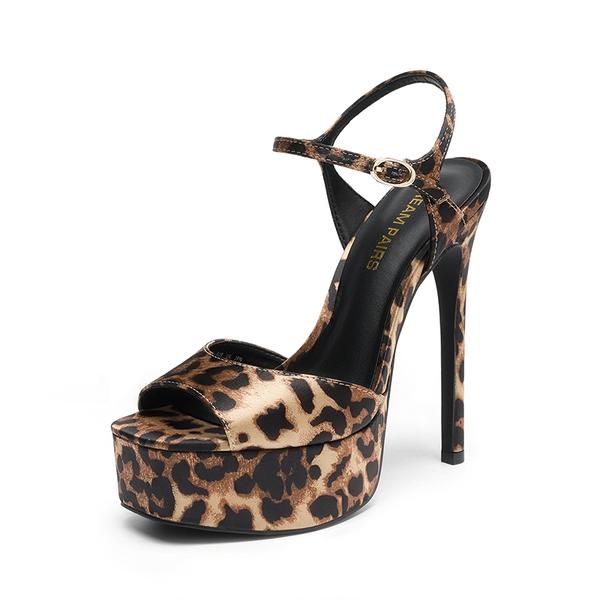 Women’s Platform Stiletto Heels with Cushioned Insole - LEOPARD -  0