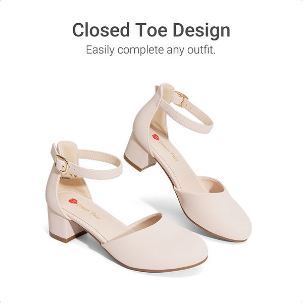 Girls’ Comfy Dress Shoes with Non-Slip Sole - NUDE - 3