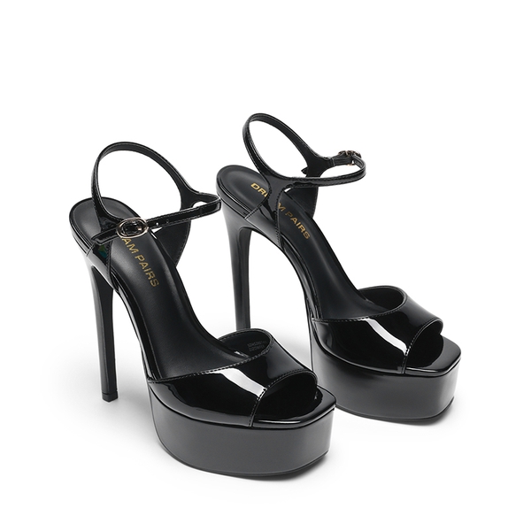 Women’s Platform Stiletto Heels with Cushioned Insole - BLACK-PAT - 4