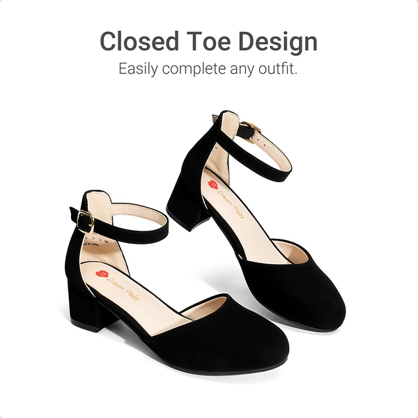 Girls’ Comfy Dress Shoes with Non-Slip Sole - BLACK - 3