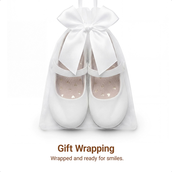 Girls’ Mary Jane Flats with Arch Support - WHITE - 5