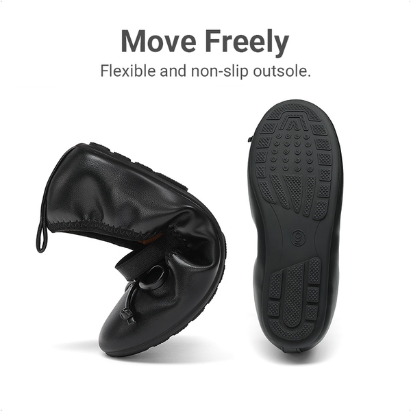 Girls’ Bow Dress Flats with Arch Support - BLACK - 3