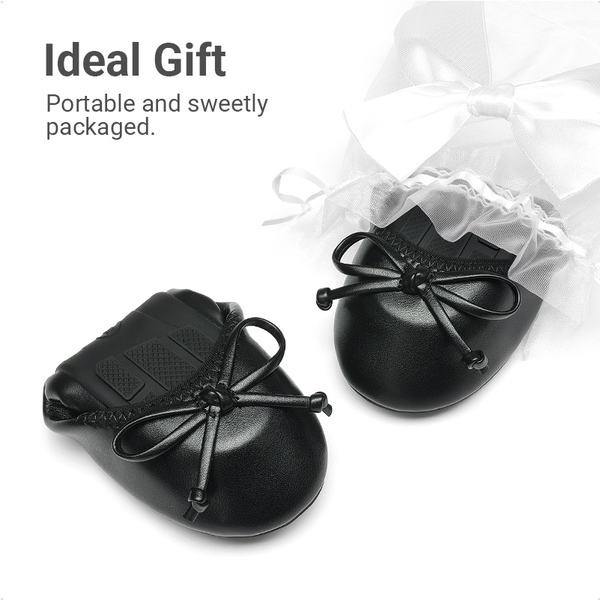 Girls’ Bow Dress Flats with Arch Support - BLACK - 4