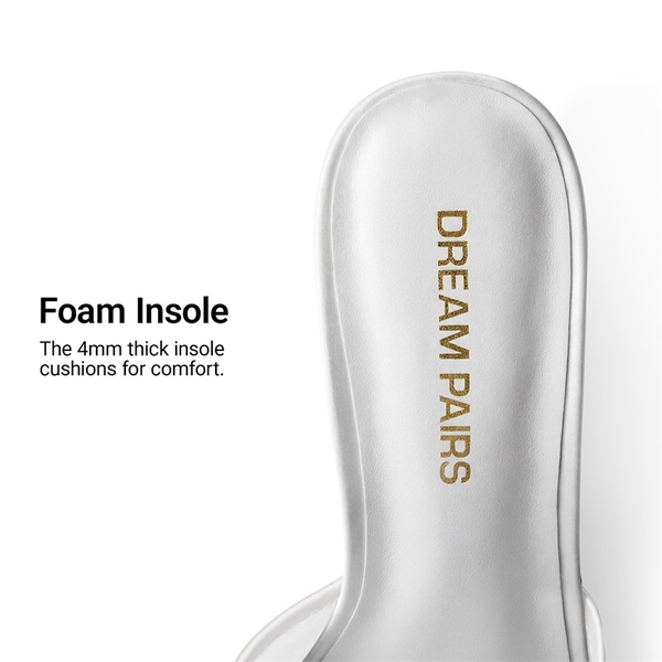 Women’s Square Toe Bow Mules with Cushioned Insole - WHITE - 6